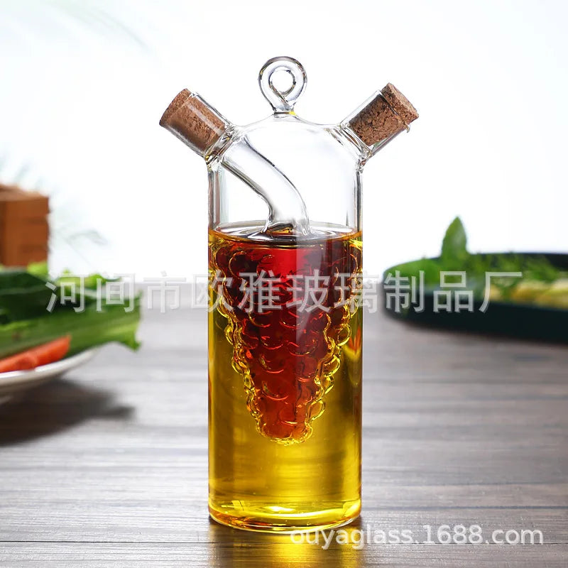 2-In-1 Double Layer Bottle Sauce Oil Vinegar Glass
