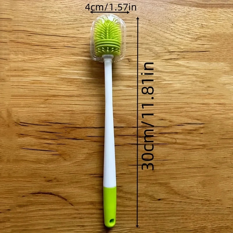 1pc Long Handle Cleaning Brush, Non-Slip Grip for Narrow Bottles, Durable Plastic Brush for Hard-to-Reach Areas, Bottle Cleaner