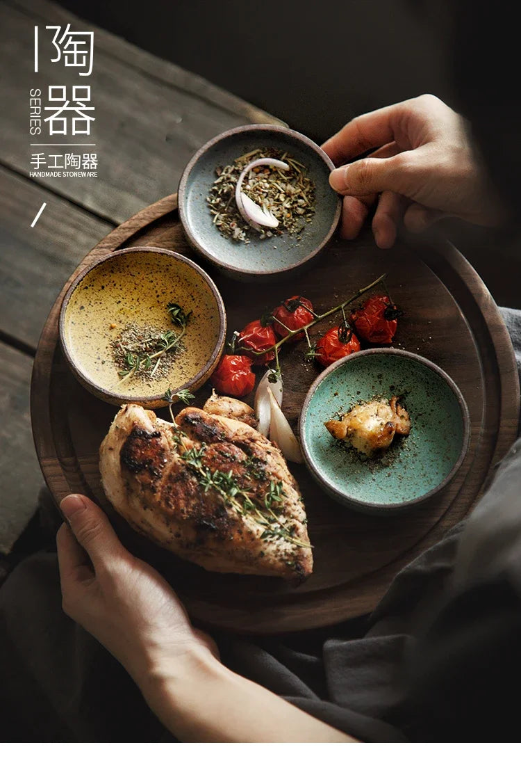 Ceramic Tableware Restaurant Clay Small Dish Rice Bowl