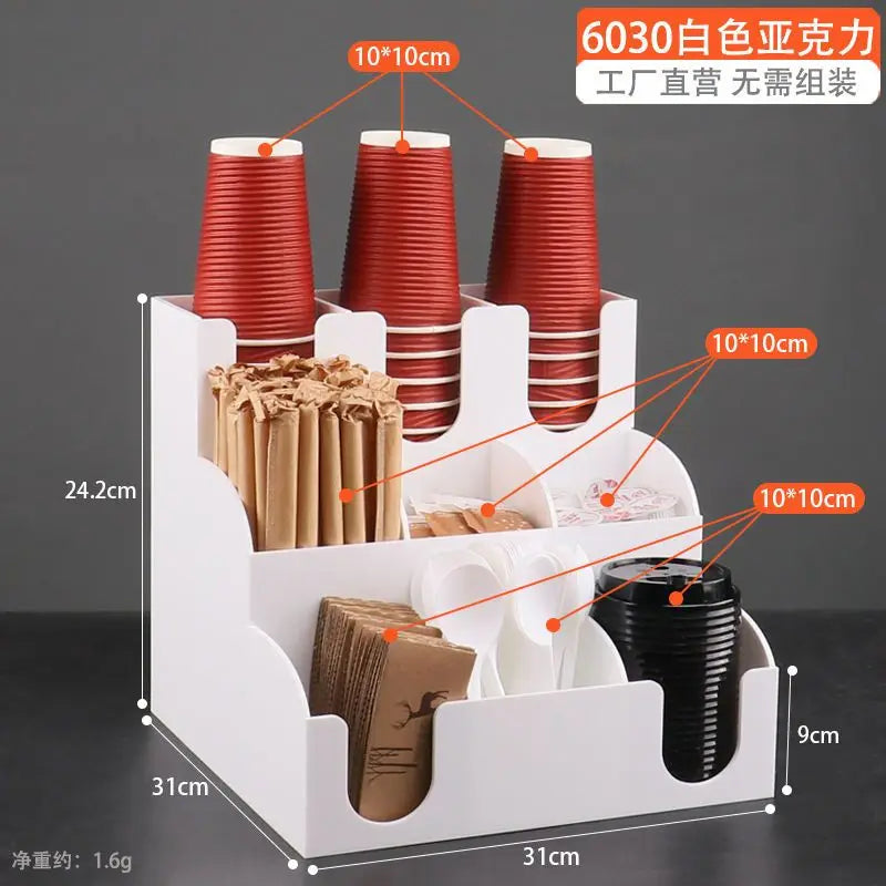 Creative Coffee Shop Bar Paper Cup Straw Storage
