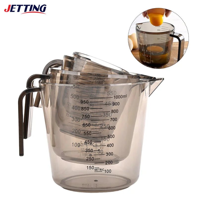 1pcs 150/300/600/1000ml Baking Liquid Measuring Cups Ps Scale