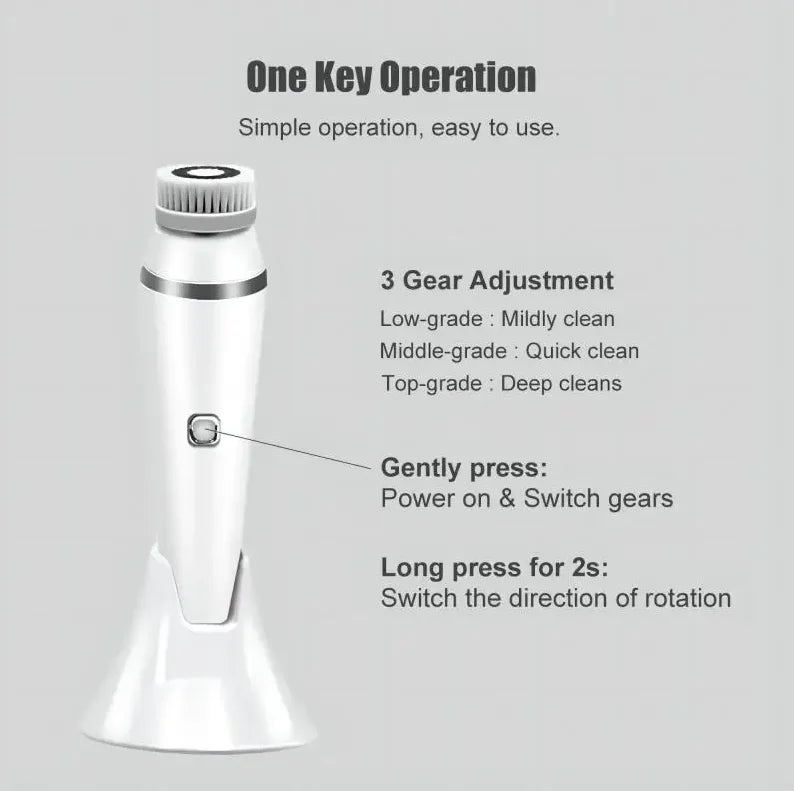 In Electric Facial Cleansing Brush Waterproof Ipx7 Face