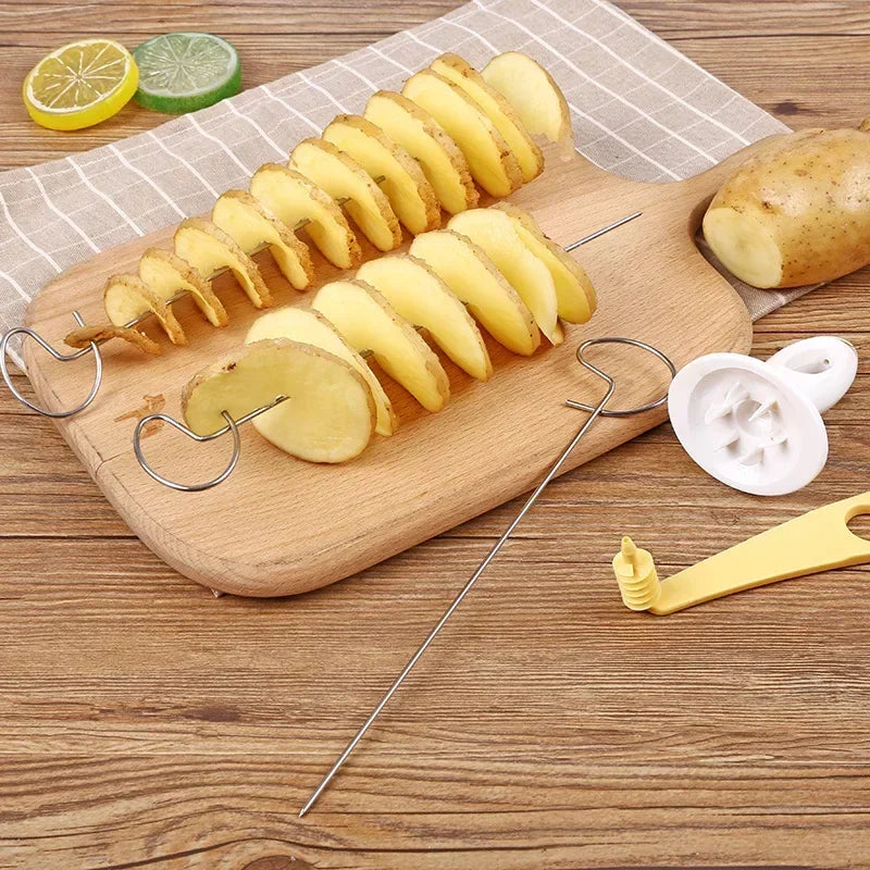 Spiral Potato Cutter Stainless Steel Sticks Spiralizer Chips