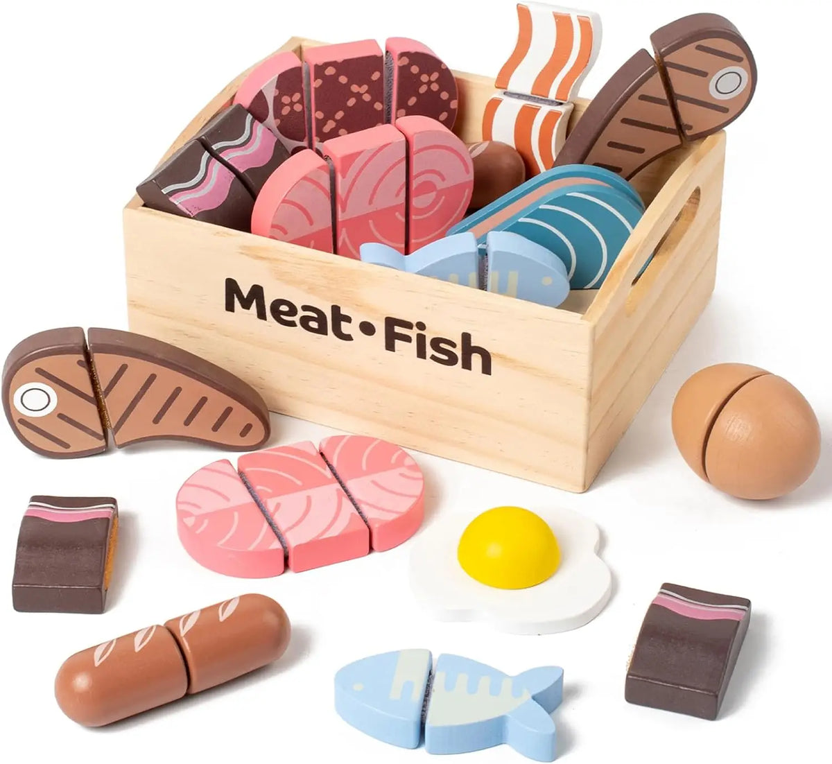 Wooden Pretend Play Toys Cutting Food Fruit Vegetable