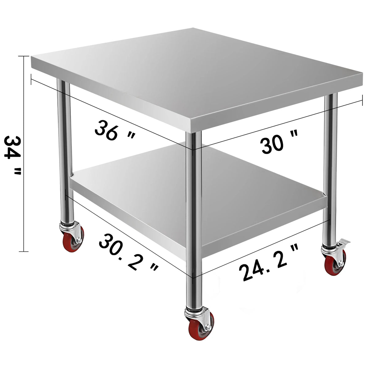 Succebuy Stainless Steel Prep Table Caster Wheels &