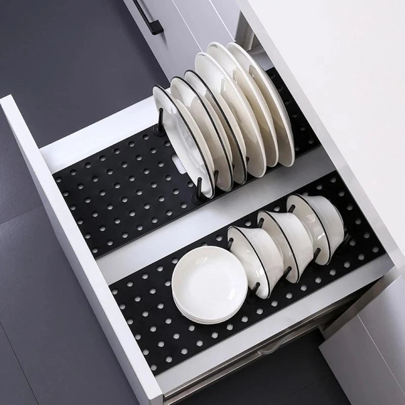Organizer Dish Drying Rack Plates Shelf Removable Plastic