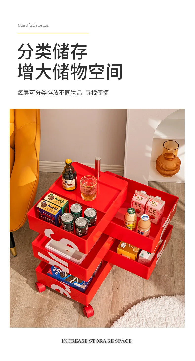 360 Rotating Removable Bedside Table File Cabinet Storage