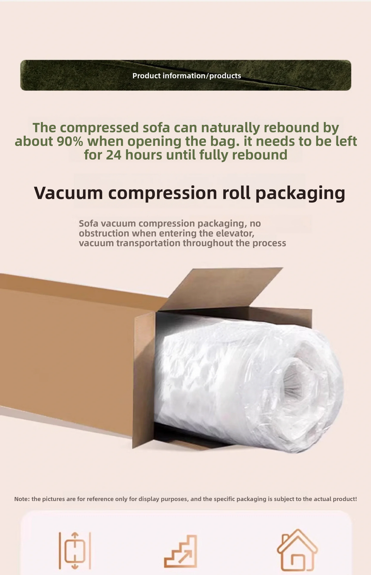 Compression Sofas Vacuum Living Room Sofa Pure Sponge