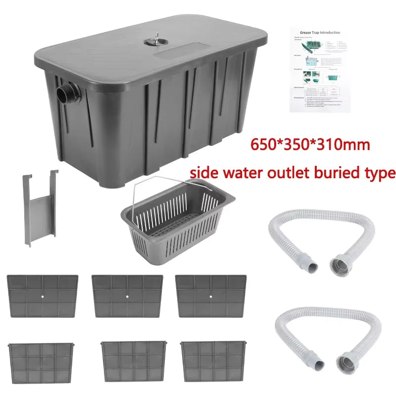 Commercial Oil-Water Separator Oil Grease Trap Outlet Restaurant