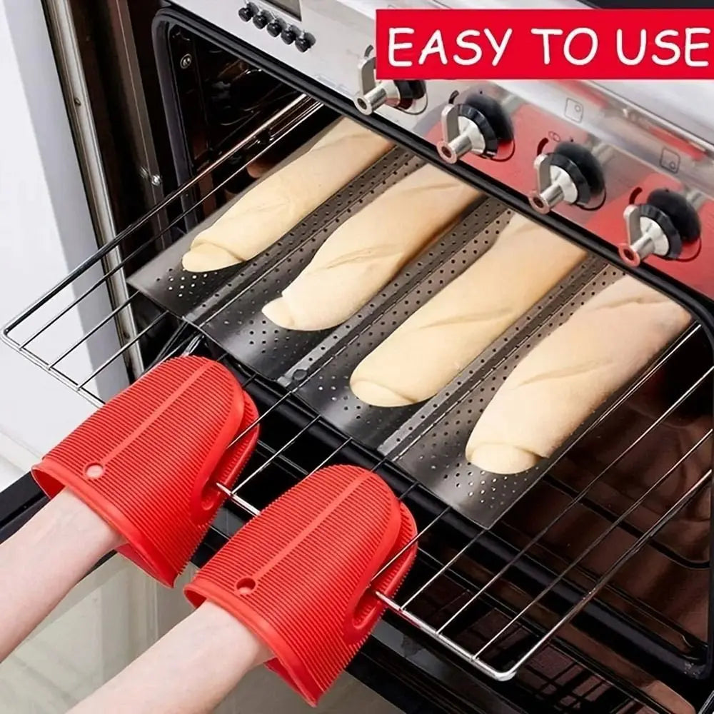 Nonstick Baguette Baking Tray 2/4 Grooves Bakeware French