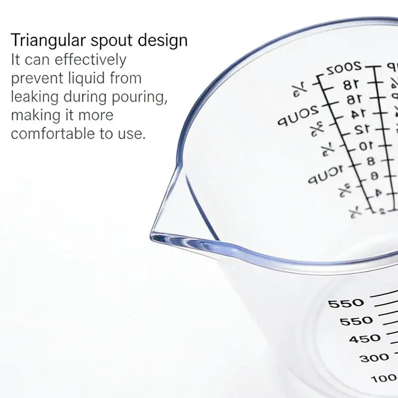 150/300/600/1000ml Baking Liquid Measuring Cups Scale Cup Plastic