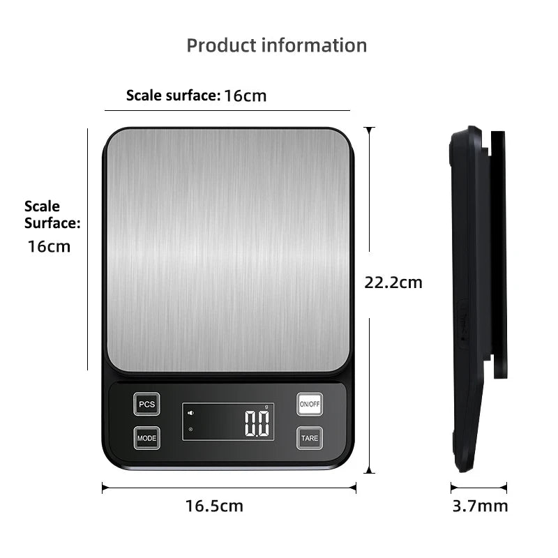 3/5/10kg 1g Digital Electronic Scale Lcd Display Fully