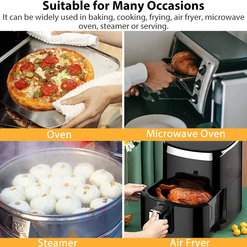 1/2pcs Round Silicone Baking Mat Non-Stick Reusable Sheet