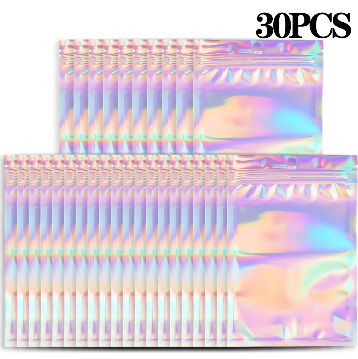 500pcs Laser Ziplock Bag Necklace Earrings Jewelry Gift