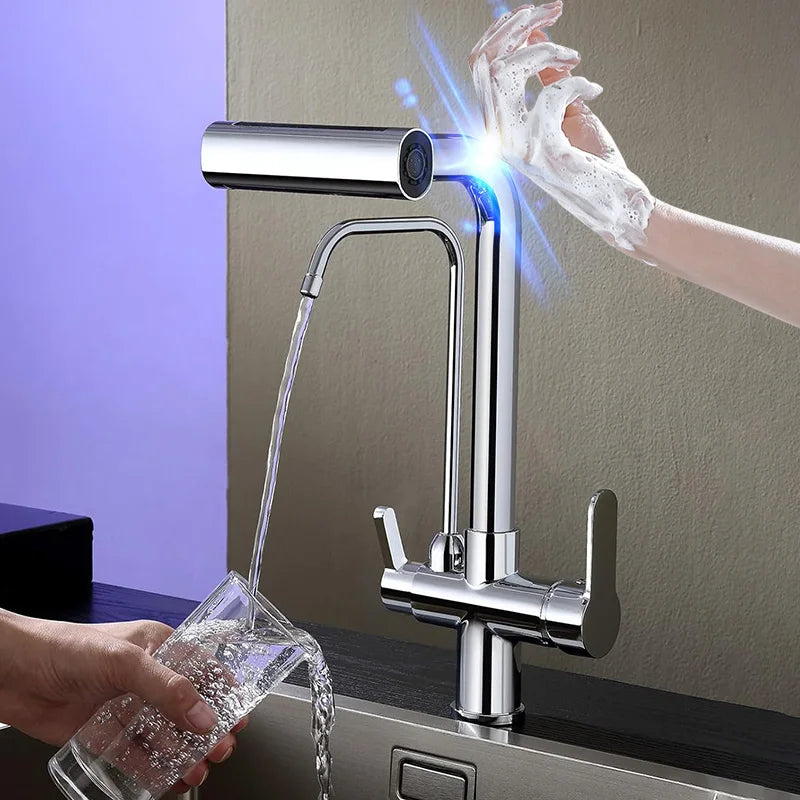 Feiyu Touch Filter Sink Faucet Pull Down Cold