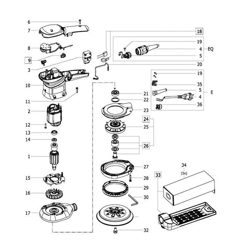 Festool 576074 Electric Round Ecreasted Vibration Machine Ets