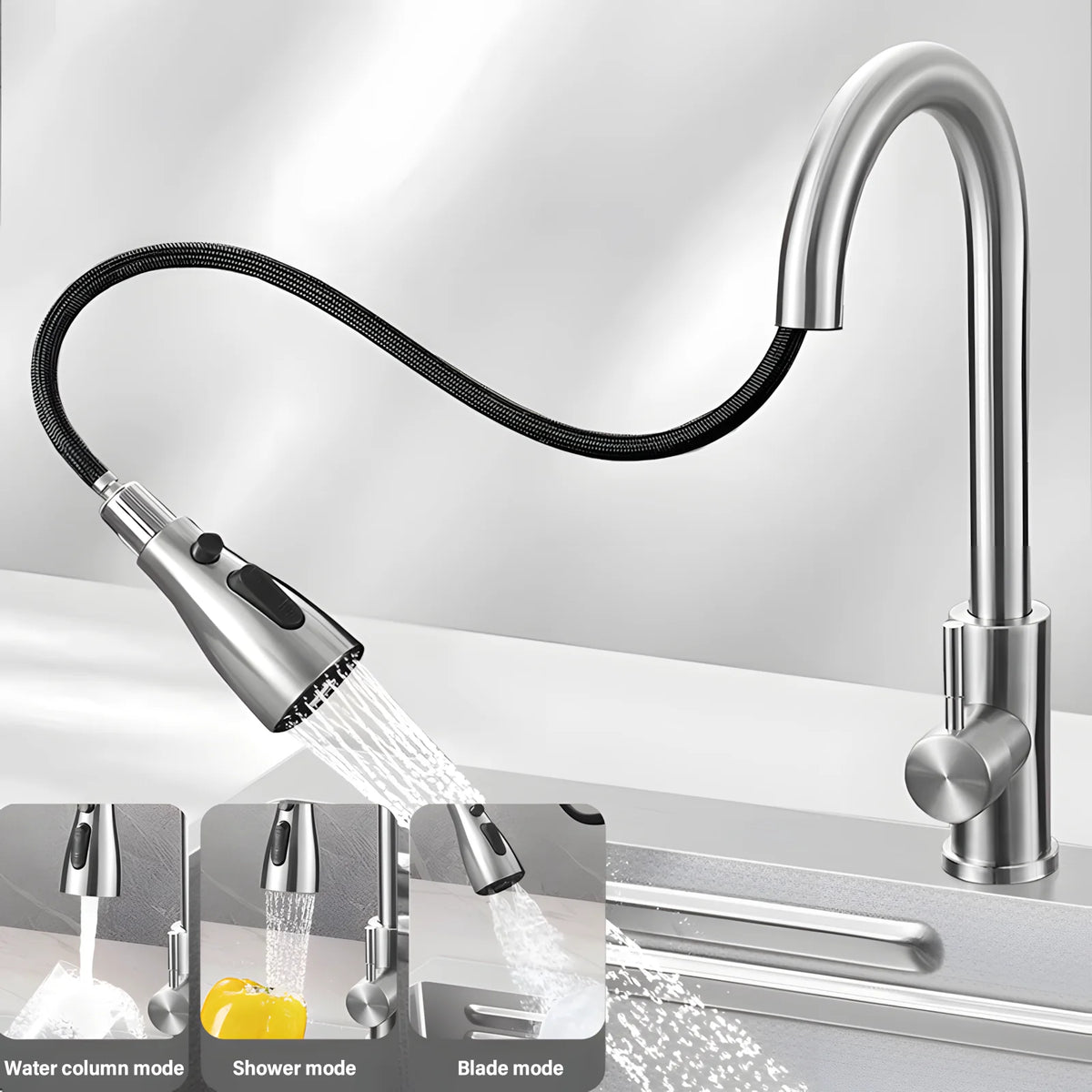 Silver Nano Embossed 304 Stainless Steel Sink Large