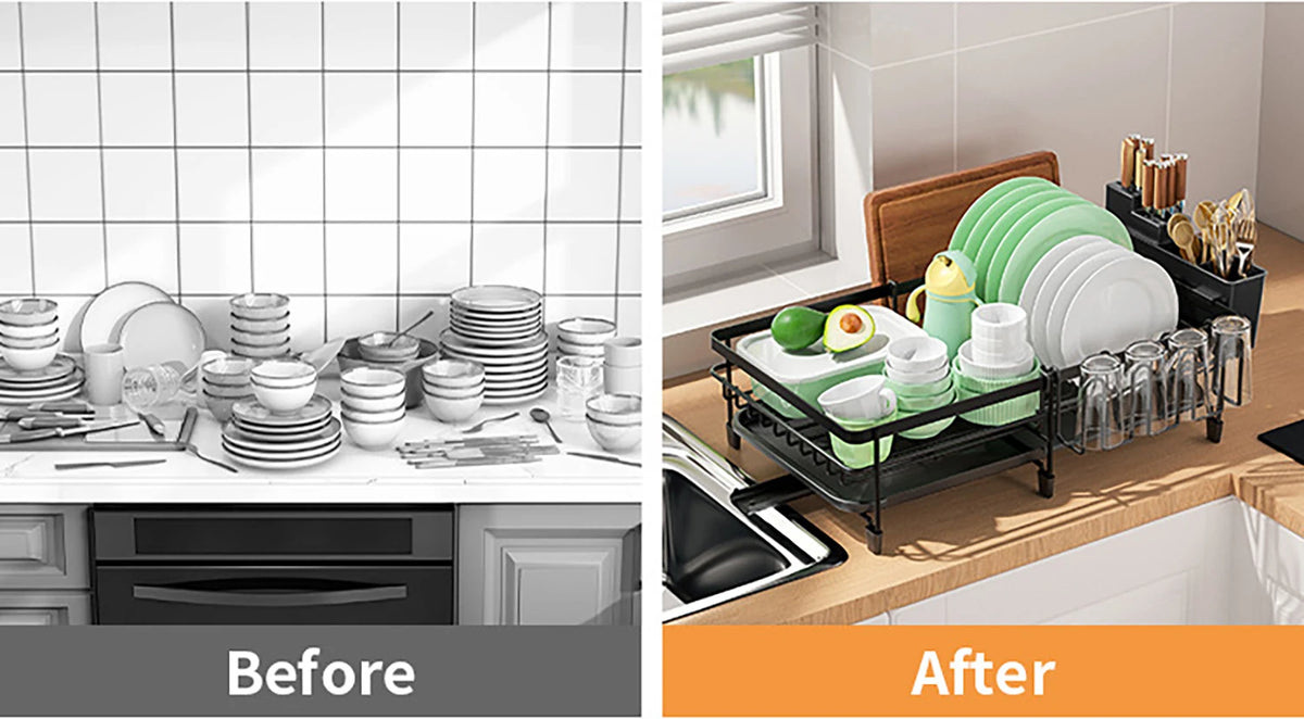 Dish Drying Rack Dish Rack Drainboard Expandable Dish
