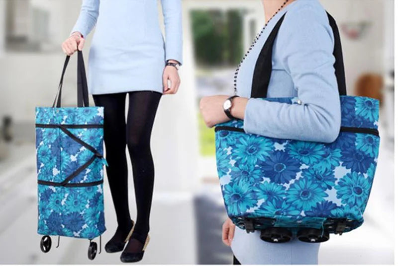 Folding Reusable Shopping Bags Small Pull Cart Buy