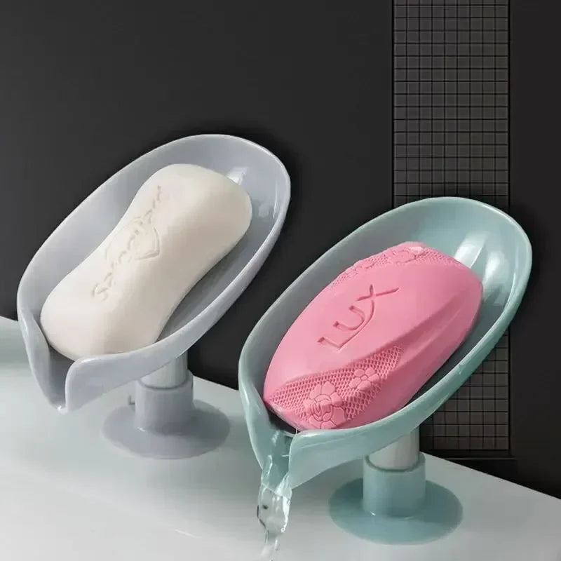 Drain Soap Holder Leaf Shape Soap Box Suction