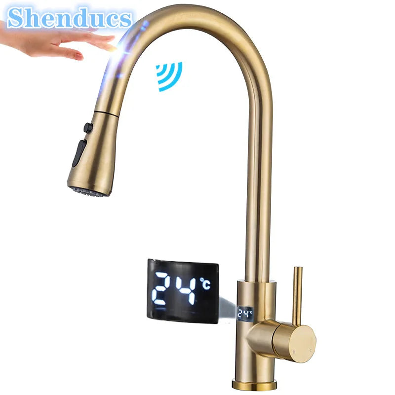 Touch Digital Faucets 304 Stainless Steel Cold Sink