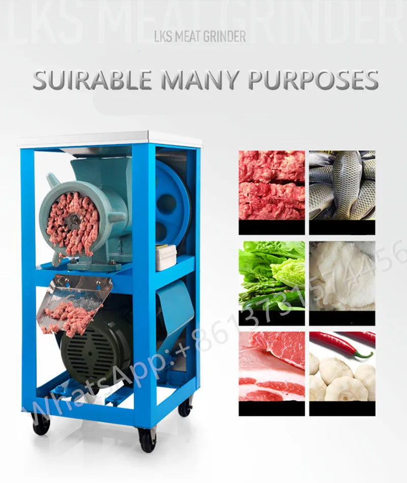 Electric Meat Grinder 3kw Desktop Mincer Minced Fish