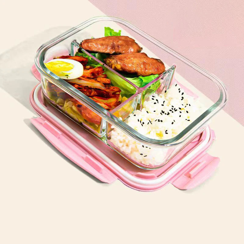Style Lunch Box Glass 1050ml Microwave Bento Box