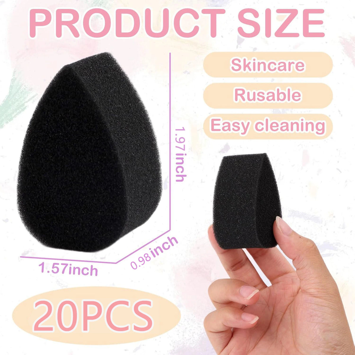 Facial Painting Sponge Art Painting Sponge Black Makeup