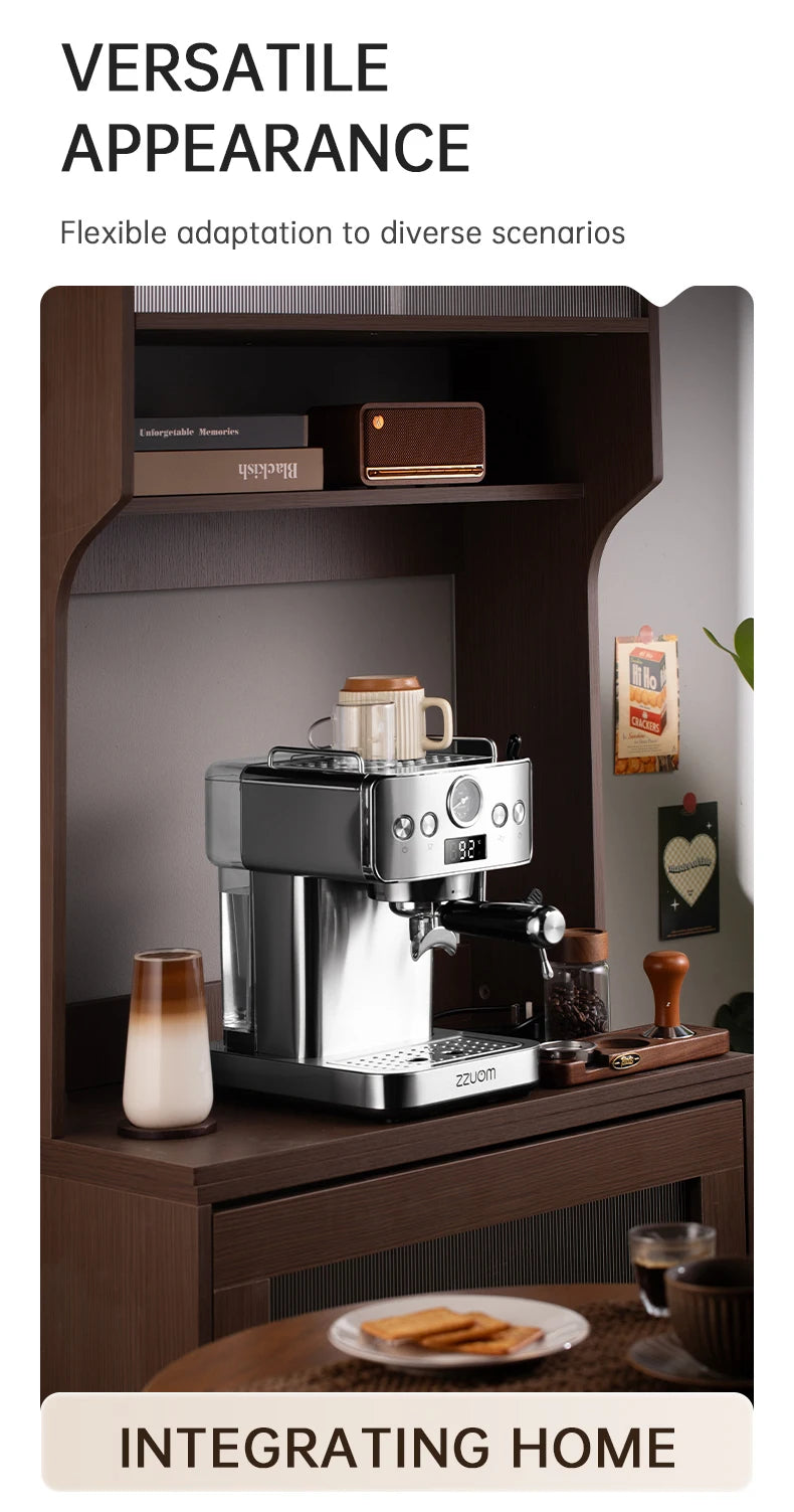 20bar Semi-Automatic Espresso Machine Stainless Steel Casing