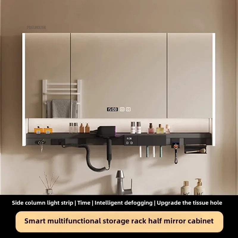 Smart Bathroom Mirror Storage Cabinet Light Bathroom Mirror