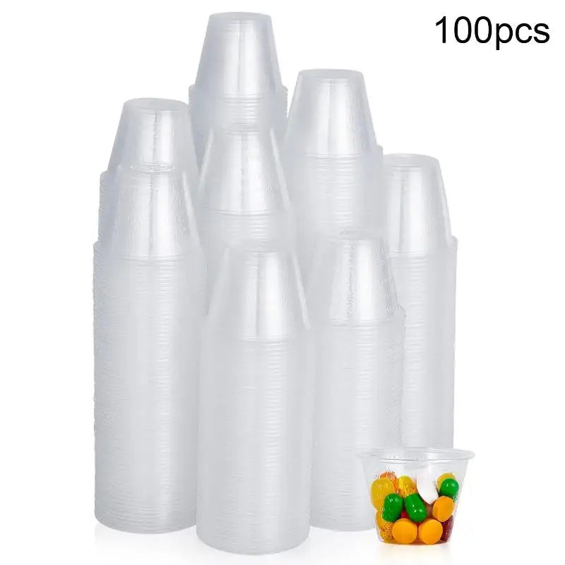 Oz Disposable Plastic Medicine Cups Clear Graduated Measuring