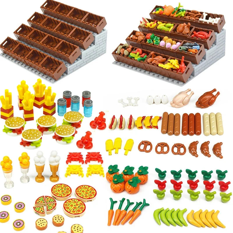 City Friend Food Hamburger Chips Bread Roast Chicken
