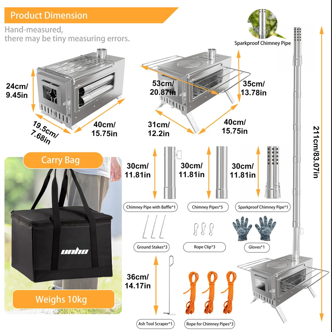 Tent Stove Unho Wood Burning Stove Wood Stove