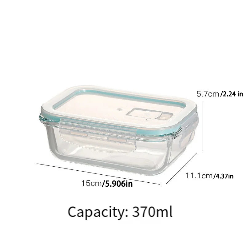 Transparent Glass Food Storage Container Heat Resistant Microwave