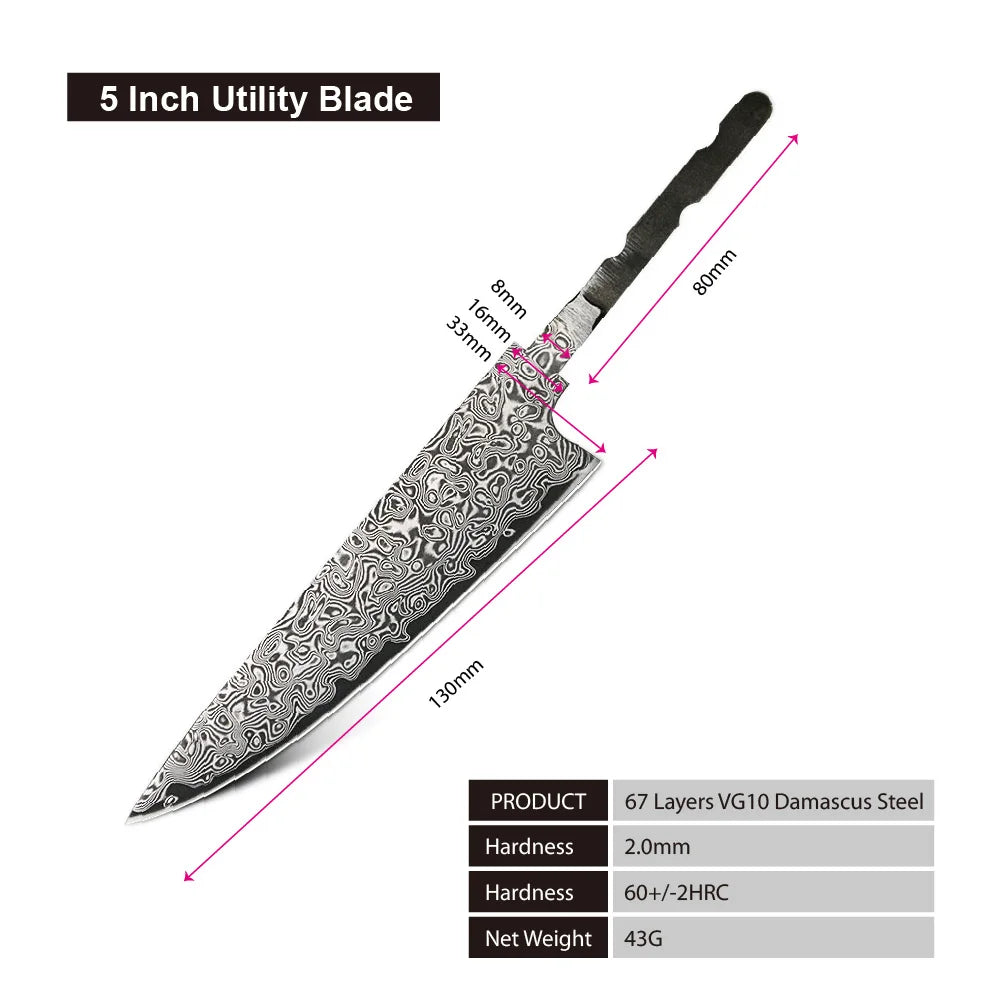 Amber Knife High Quality Blade Japanese Damascus Steel