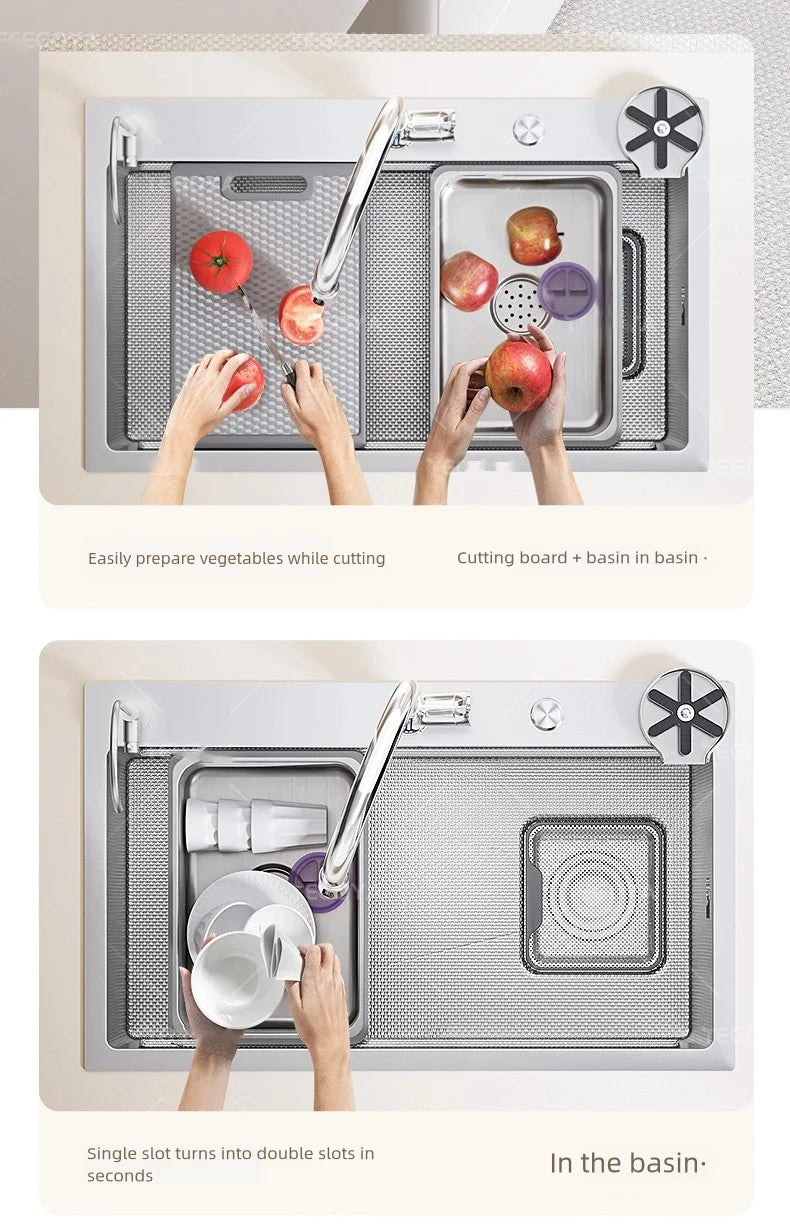 316l Stainless Steel Sink Durable Large Slot Wash