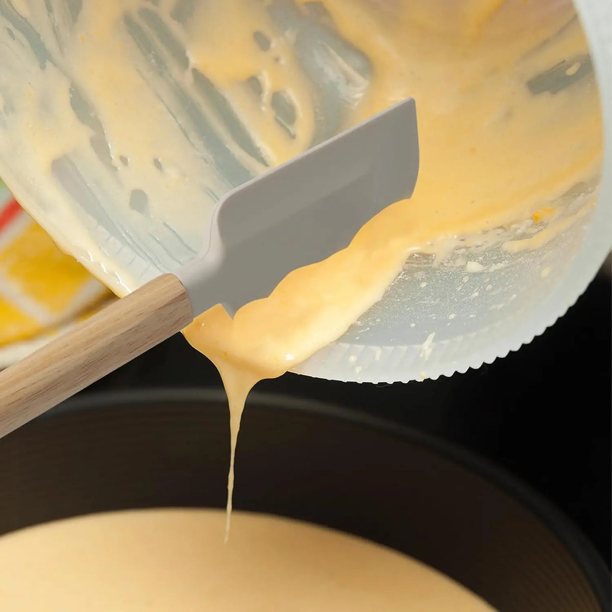 Silicone Scraper Spatula Food Grade Heat Resistant Baking