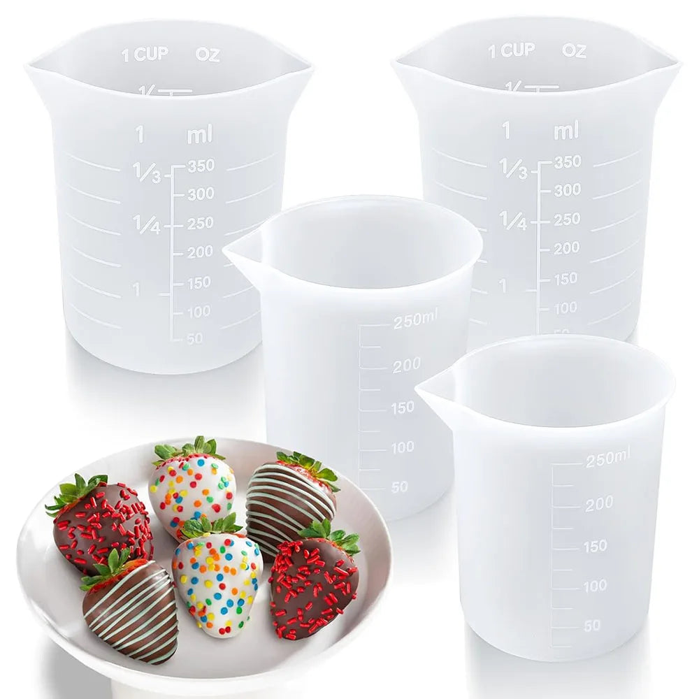 Silicone Measuring Cups Melting Chocolate 250 & 350ml