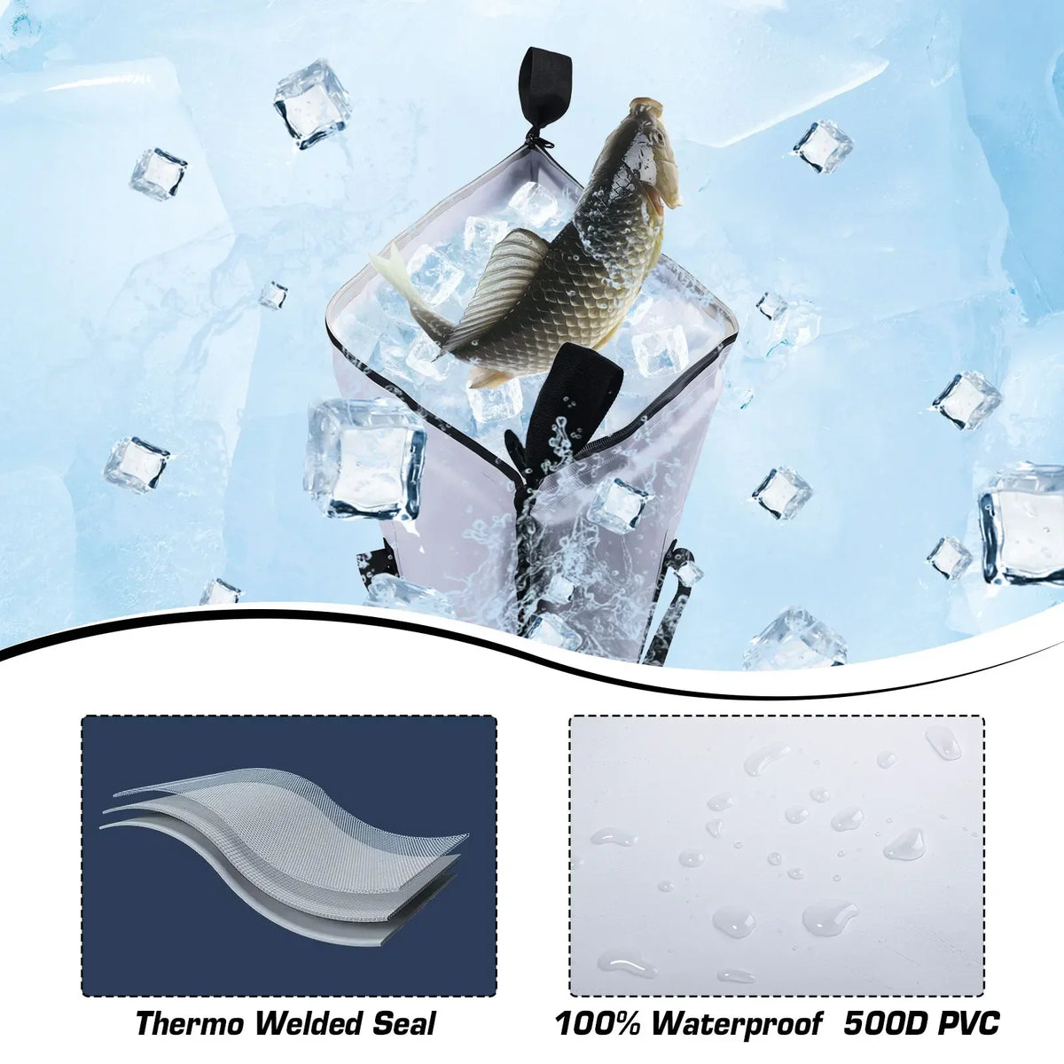 Goture Large Capacity Insulated Fish Cooler Bag Tpu