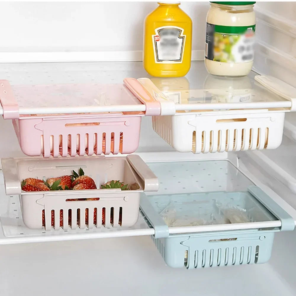 Fridge Organizer Storage Drawer Plastic Storage Box Container