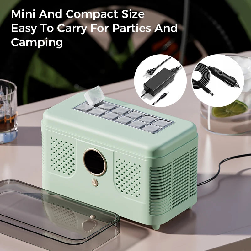 12v/220v Mini Ice Maker Car Dorm Office Camping