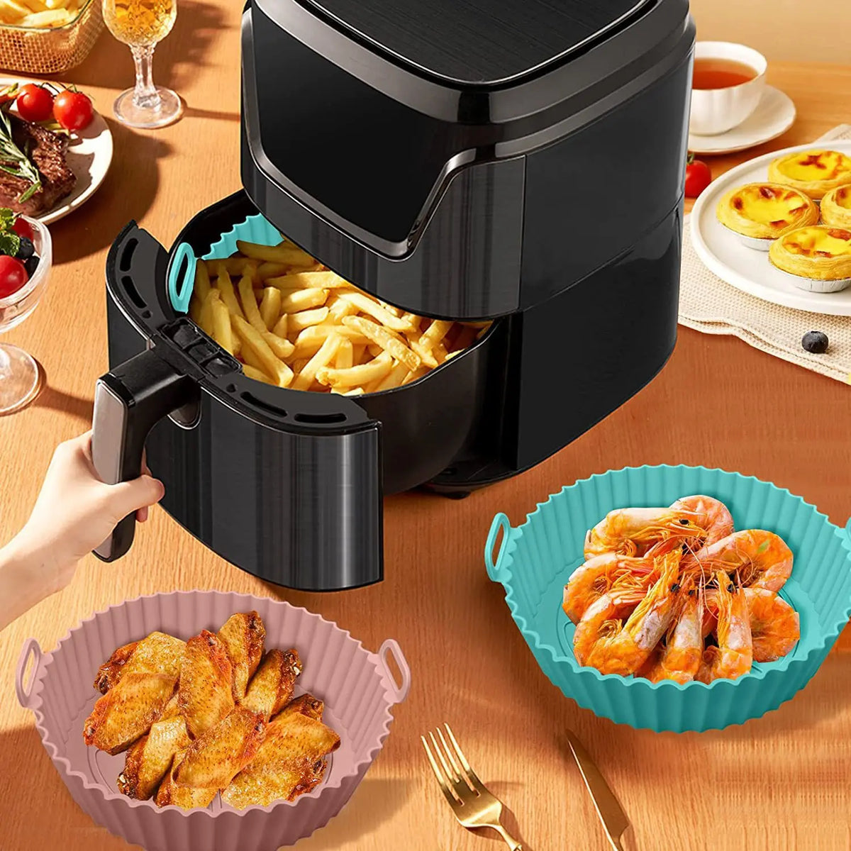 Air Fryer Silicone Basket Thicken Silicone Mold Air