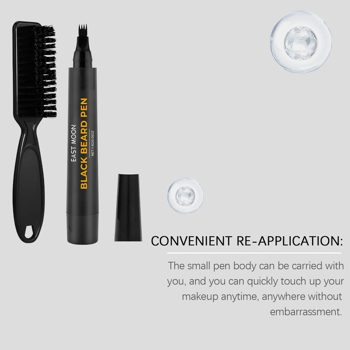 Instant Beard Filler Pen Brush Comb Disposable Waterproof