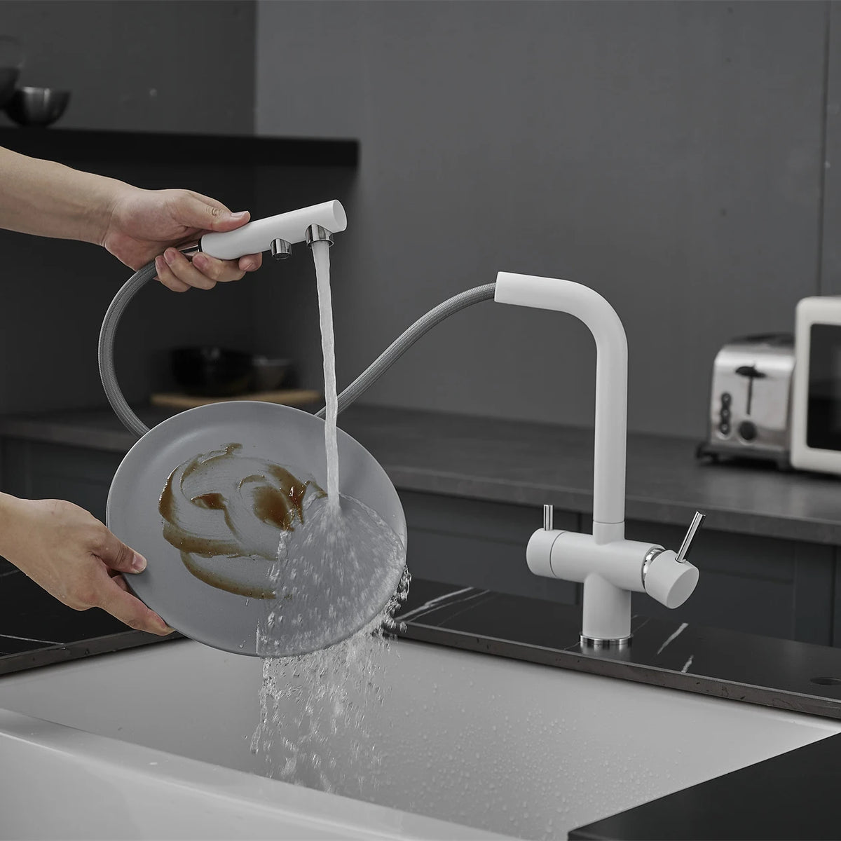 Brushed Gold Pull Out Filter Mixer Faucets Quality