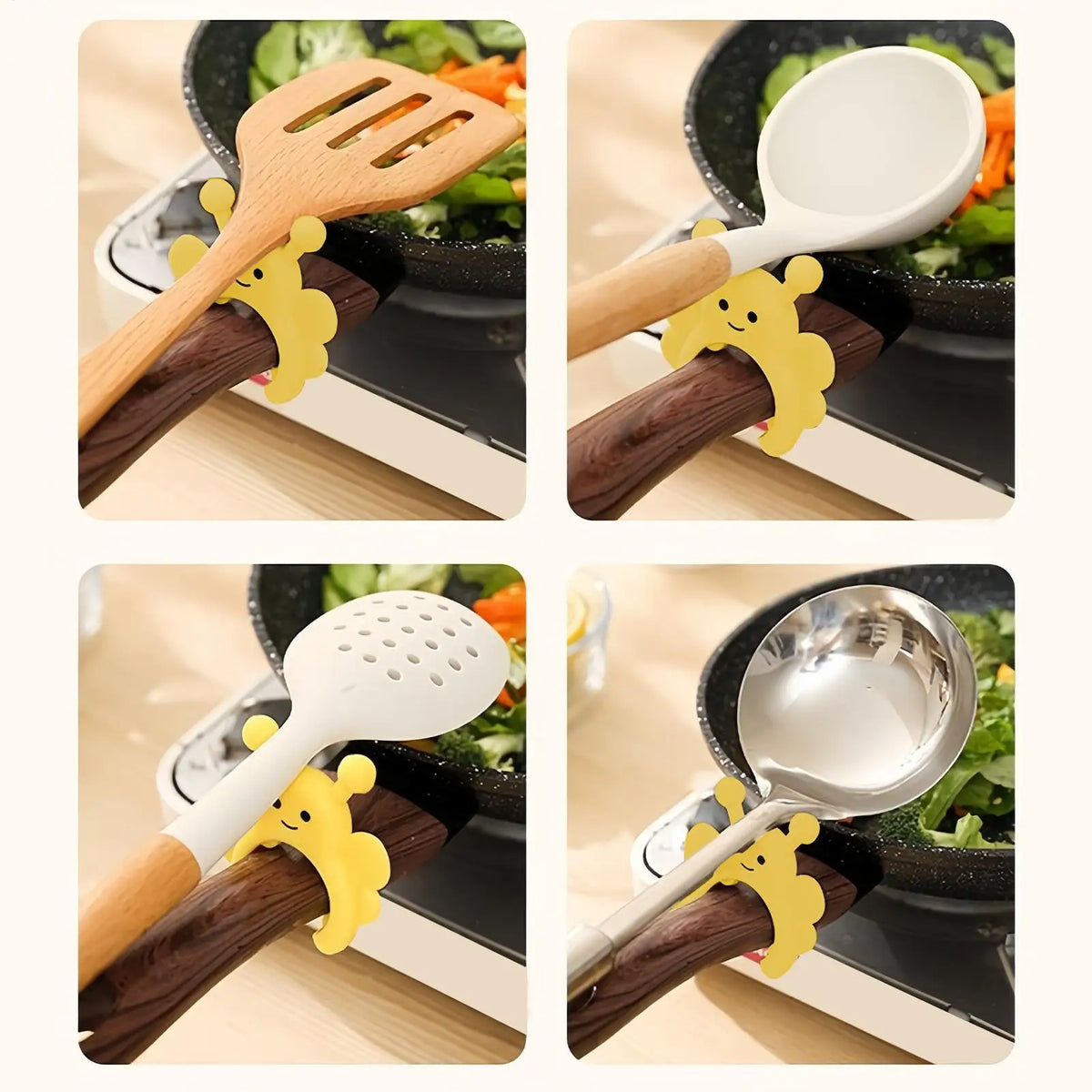 Spatula Holder Pot Clip Organizer Spoon Holder Anti-Overflow