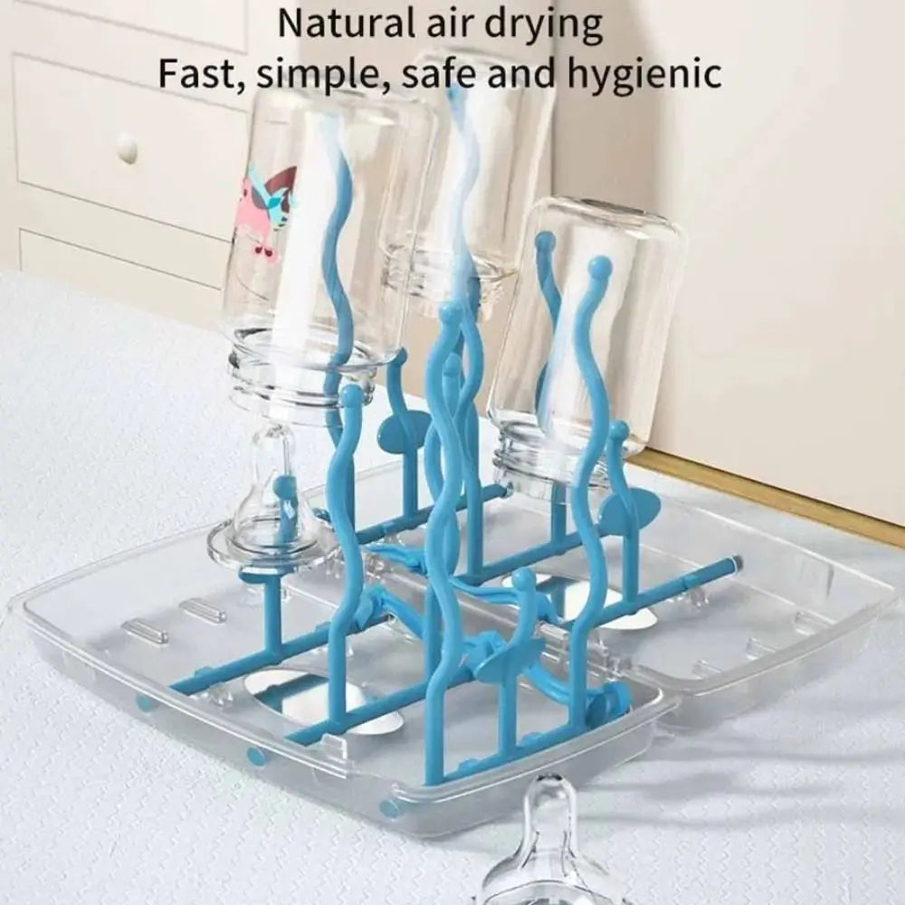 Collapsible Travel Bottle Drying Rack Dustproof Baby Bottle