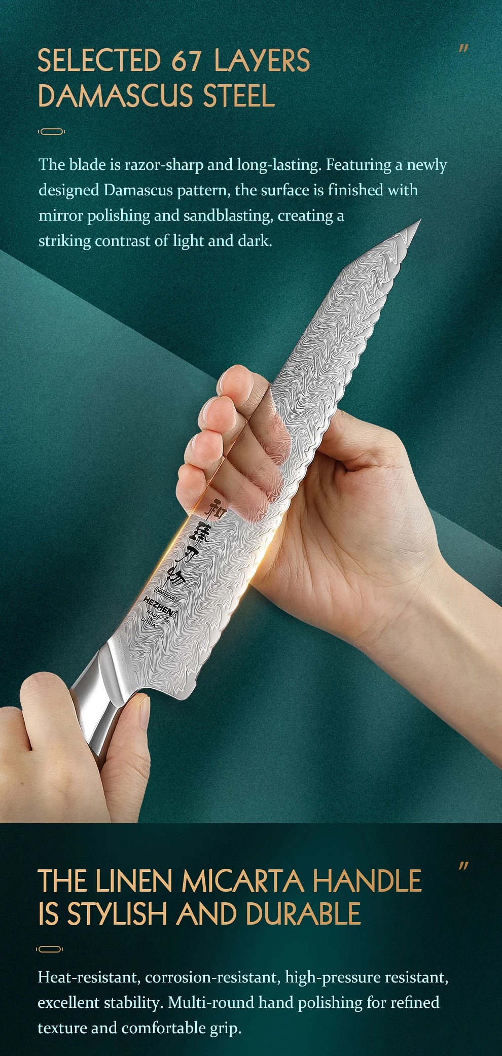 Hezhen 1pc Or 5pc Knife Chef Knife 67