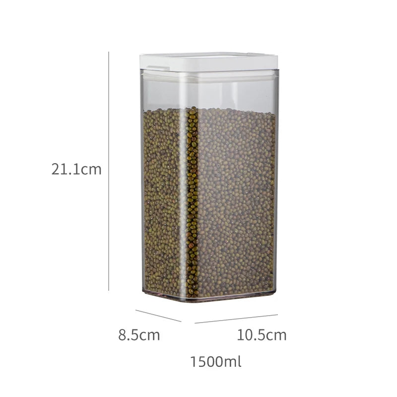 Opening Lid Sealed Jar Transparent Body Food Grade