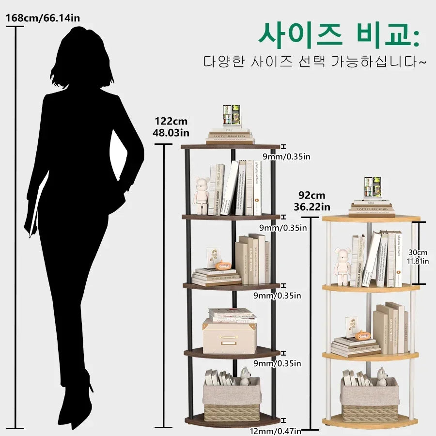 Multi-Layer Storage Rack Wall Corner Shelf Living