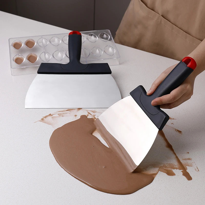 Coating Spatula Chocolate Scraper Stainless Steel Dough Scraper